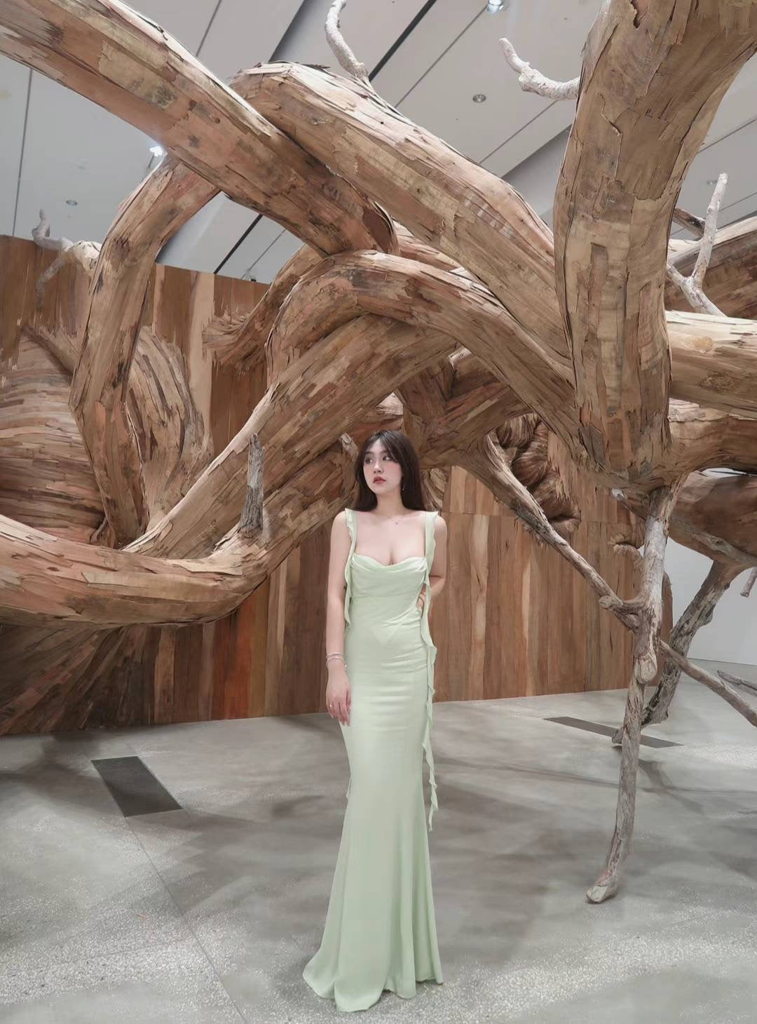 Nana Jacqueline green Caroline dress(long version)
