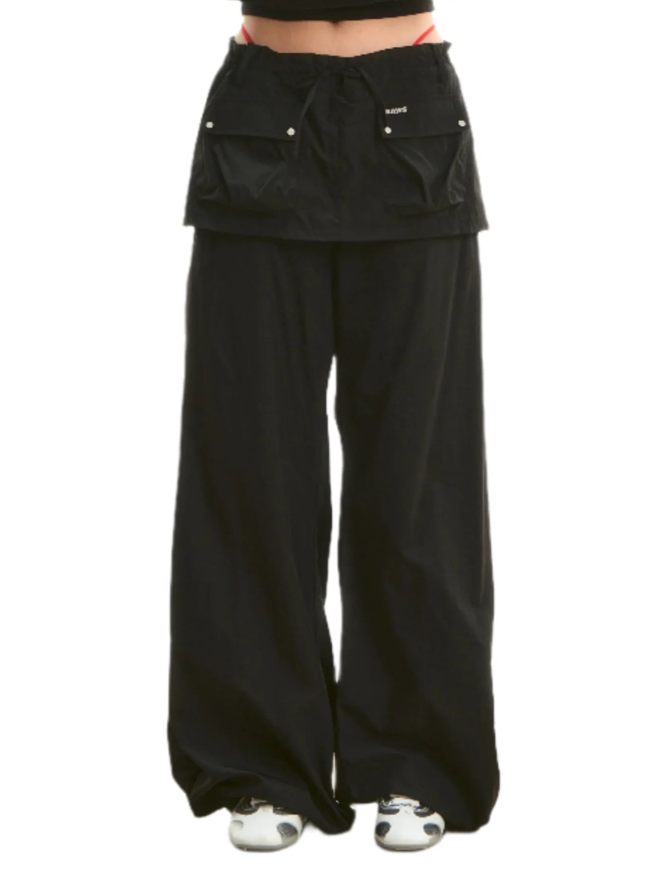 NAWS BLACK WANDERING PARATROOPER PANTS