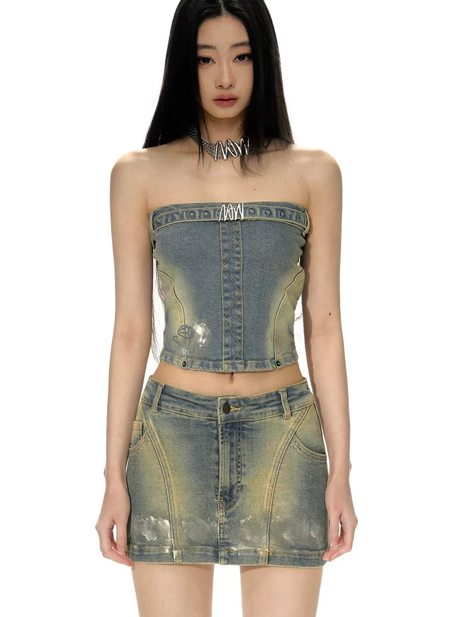 NAWS Denim crop top