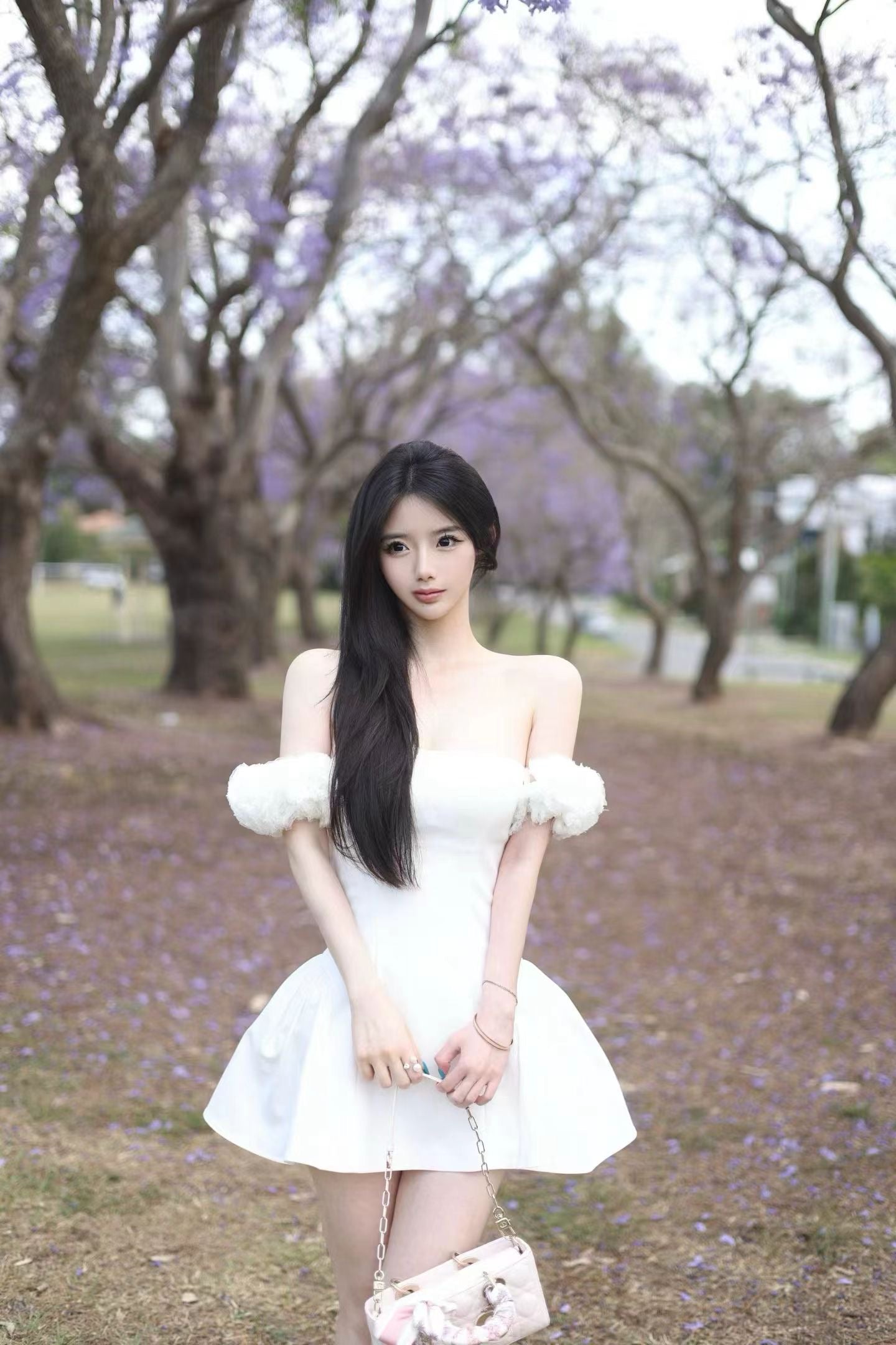 Nana Jacqueline Flora Dress (White)