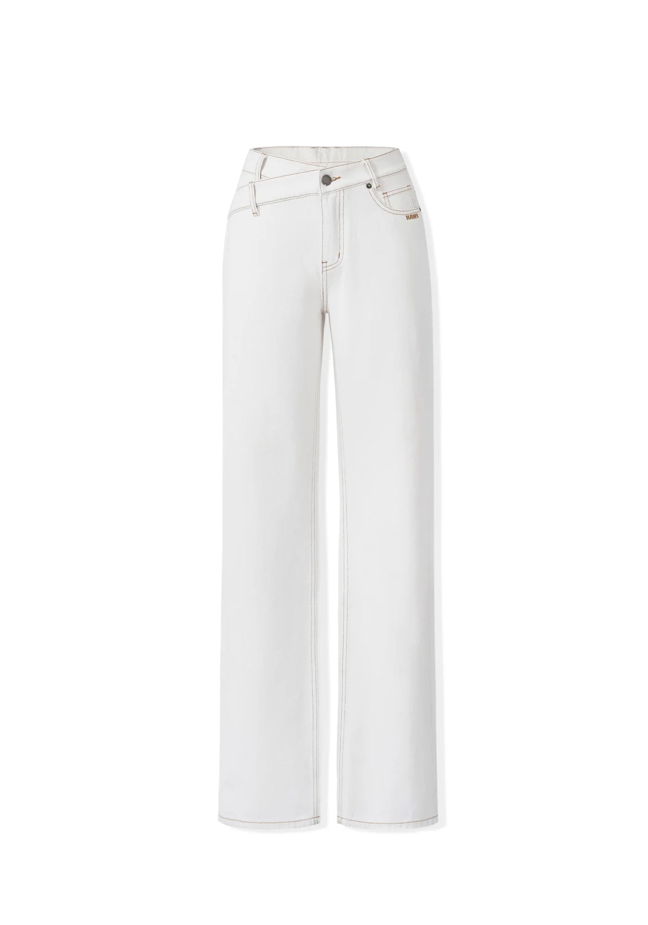 NAWS +5CM STRAIGHT JEANS WHITE