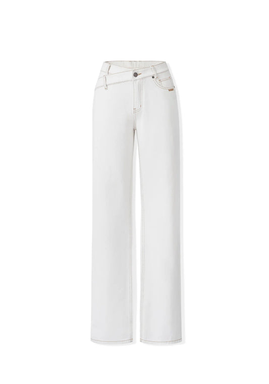 NAWS +5CM STRAIGHT JEANS WHITE