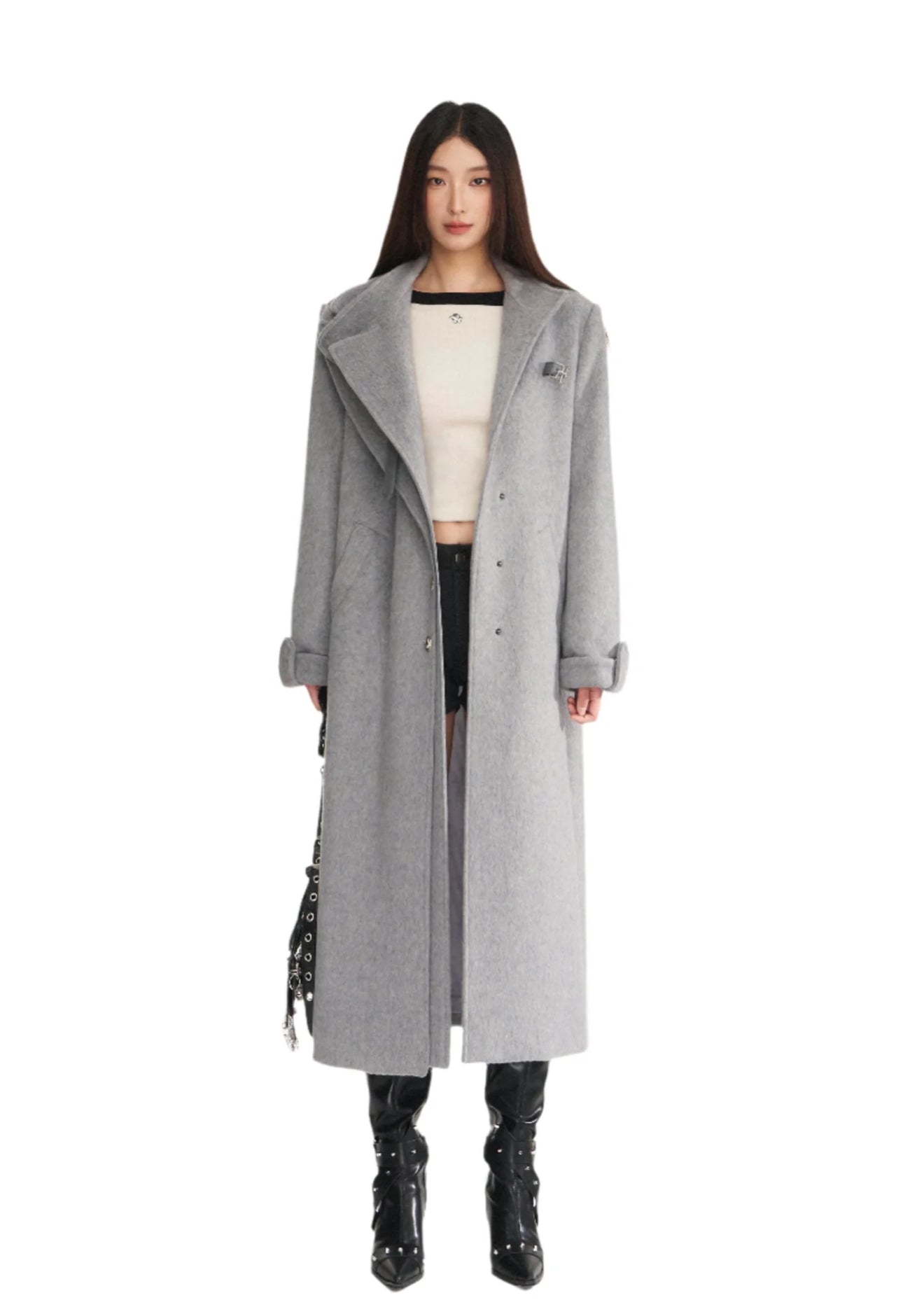NAWS GRAY WOOL COAT