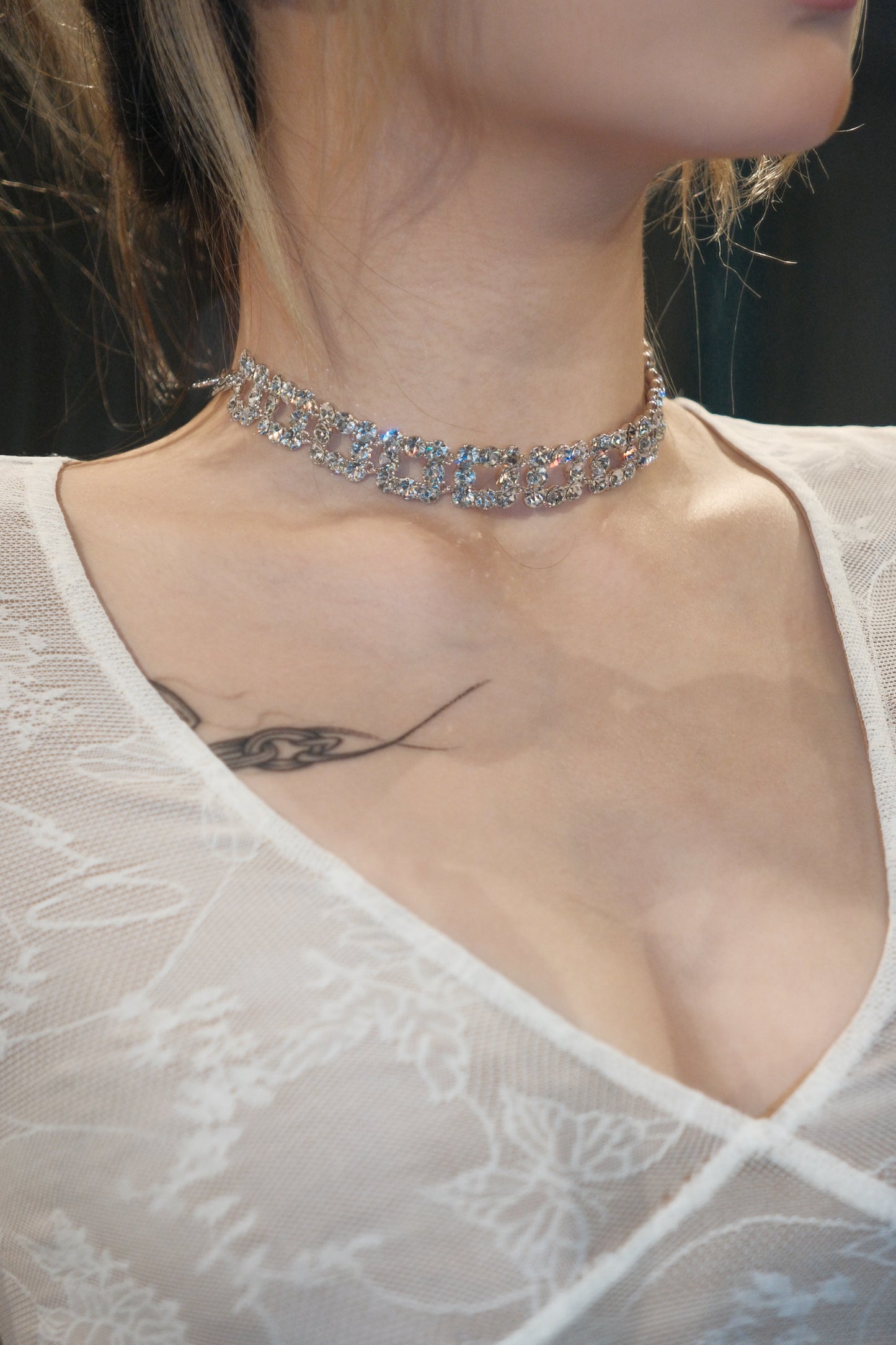 Abyb square diamond necklace