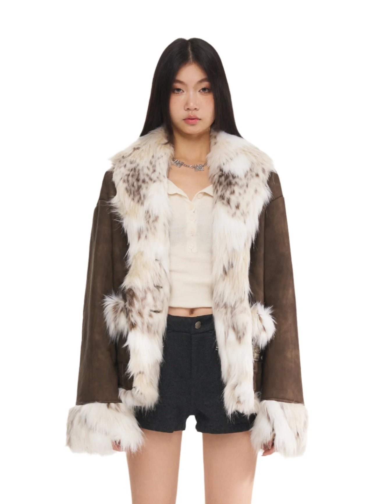 NAWS SNOW LEOPARD FAUX FUR