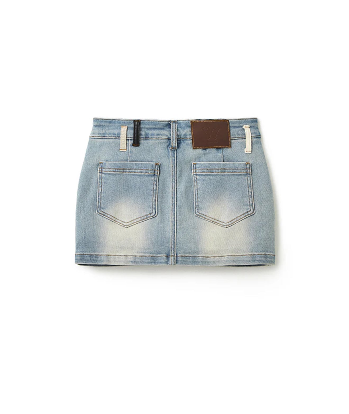 NAWS TRACE HIGH WAIST DENIM SKIRT