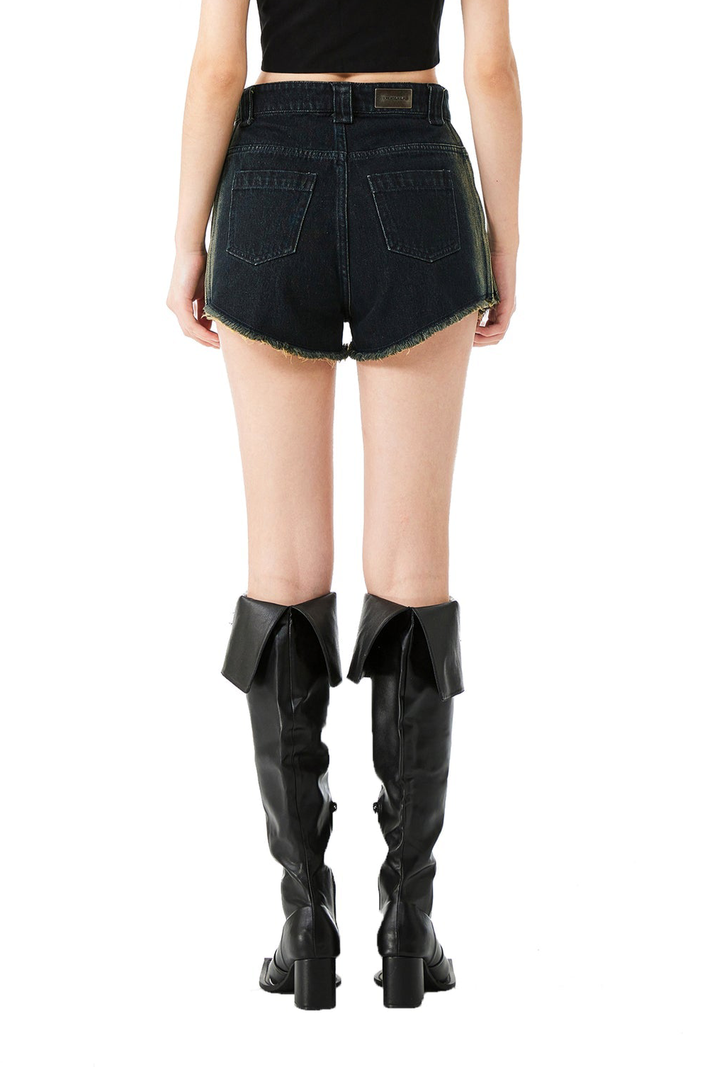 YJ1 LAUNDRY YJ-HANDLE DENIM SHORTS