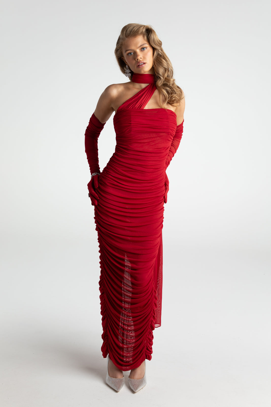 Nana Jacqueline Kimberly Maxi Dress (Red)