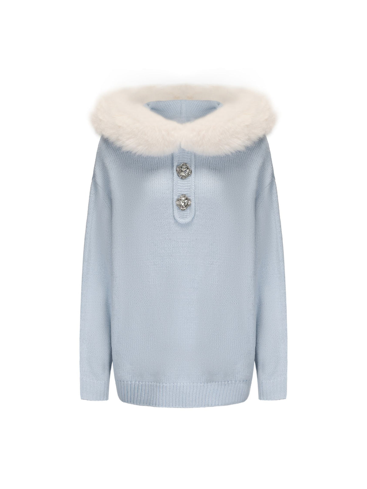 Nana Jacqueline Ava Fur Sweatshirt (Blue)