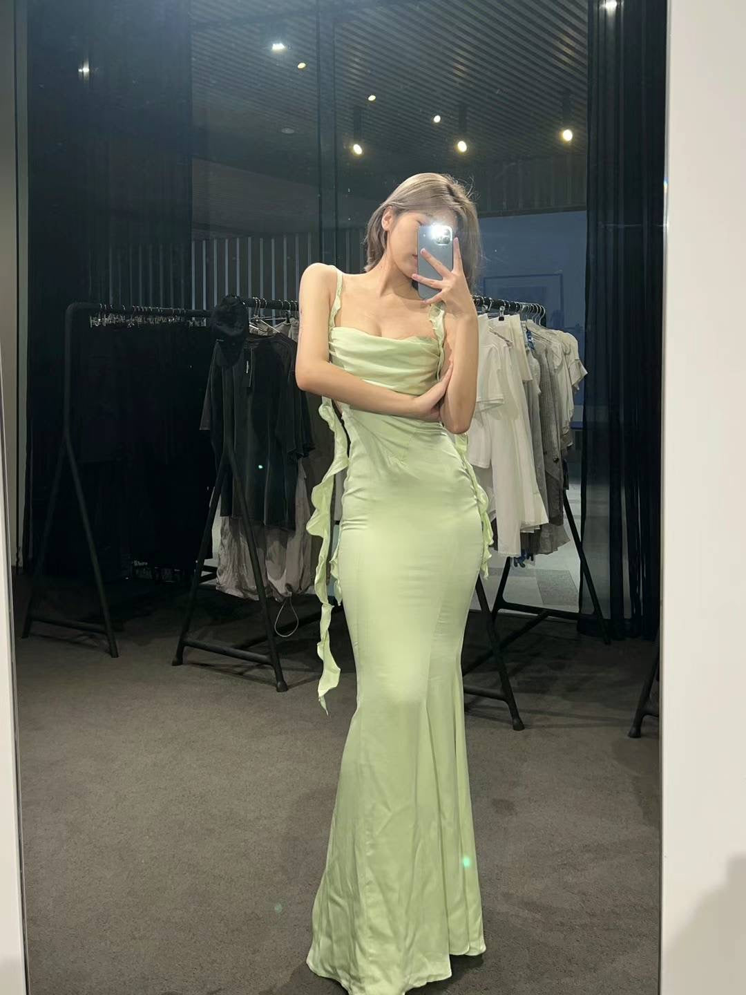 Nana Jacqueline green Caroline dress(long version)