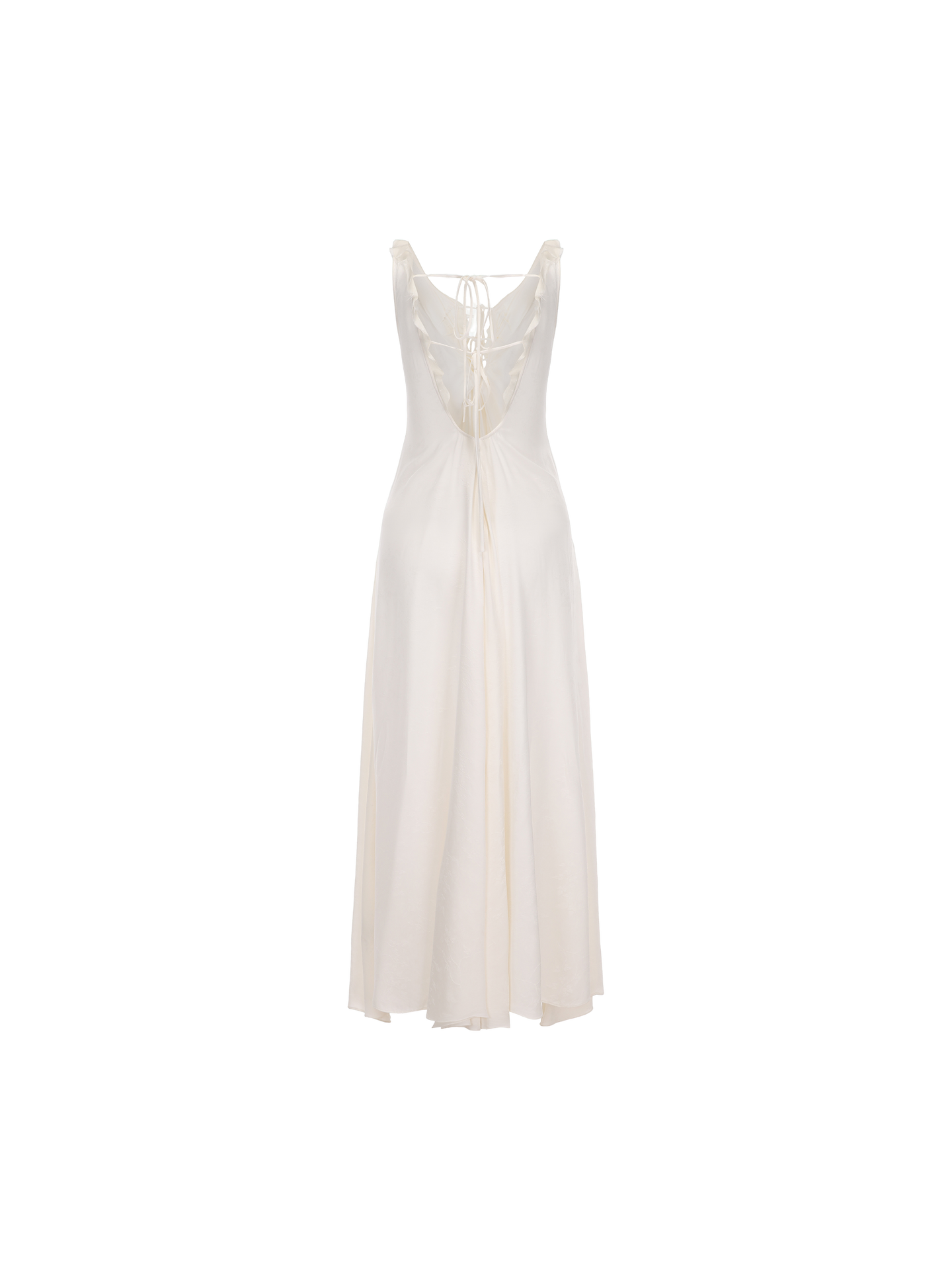 ELYWOOD WHITE DRAPED TIE-FRONT DRESS