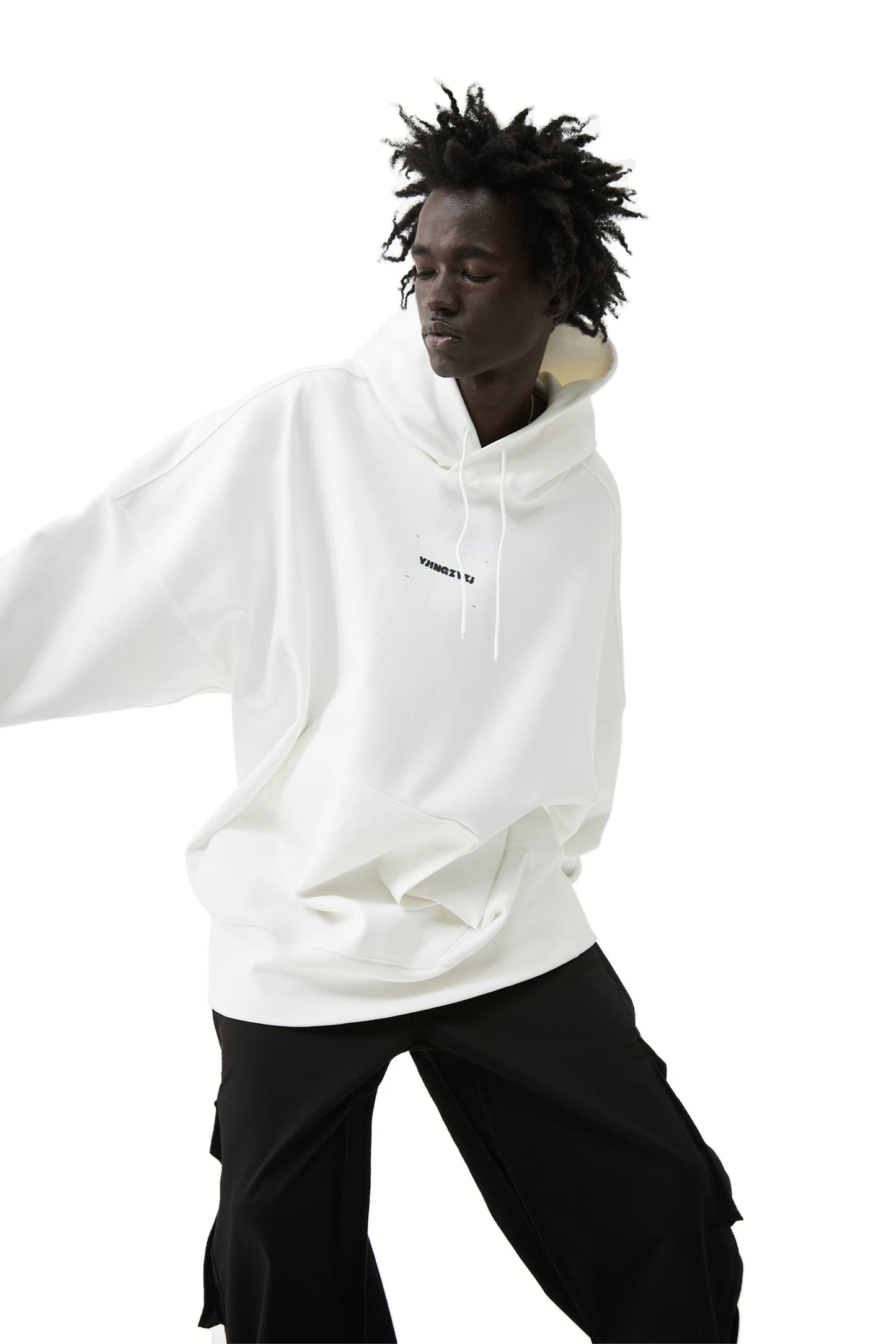 YJ PRINTED HOODIE IN WHITE