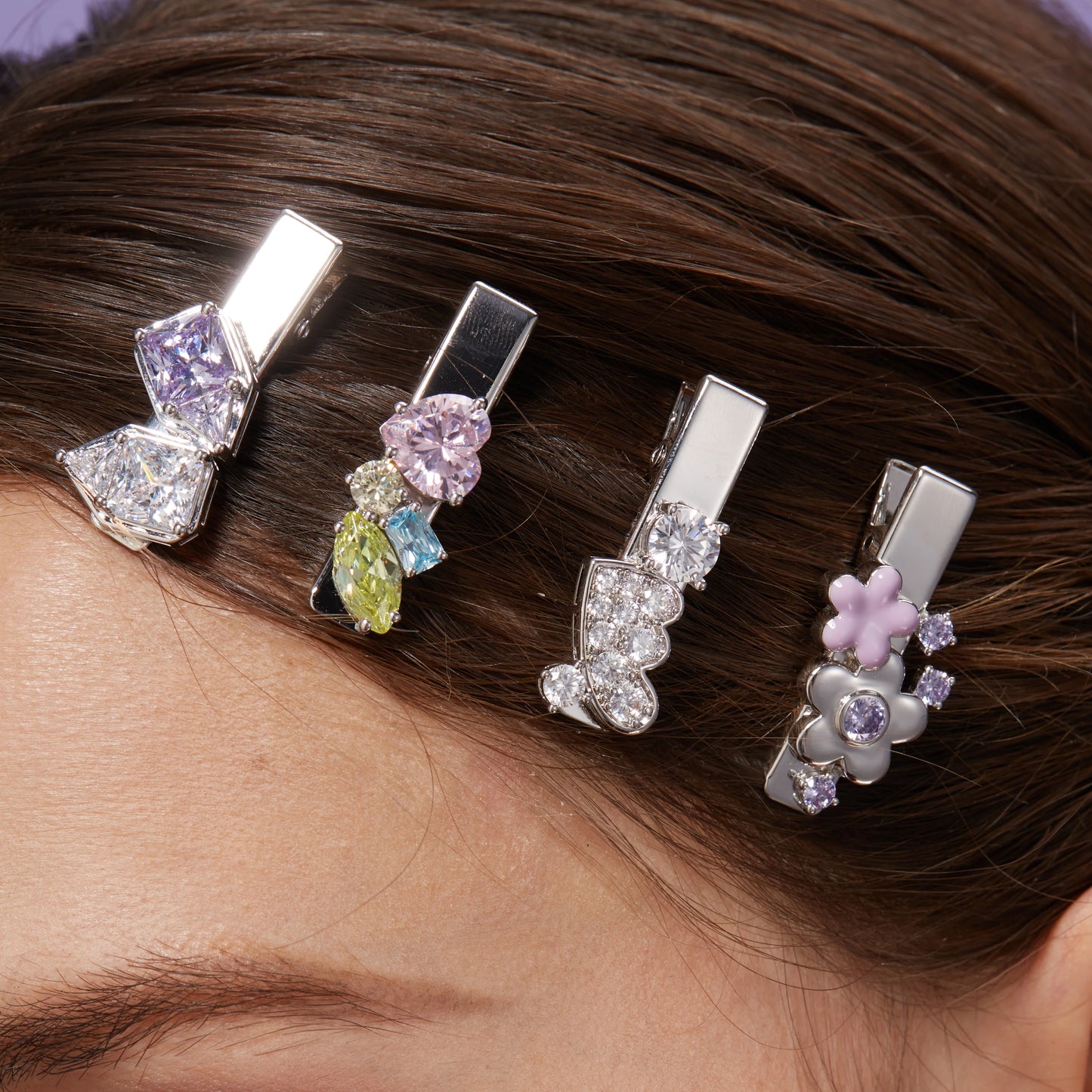 Poem Wingmark Hair Pin-blue stone