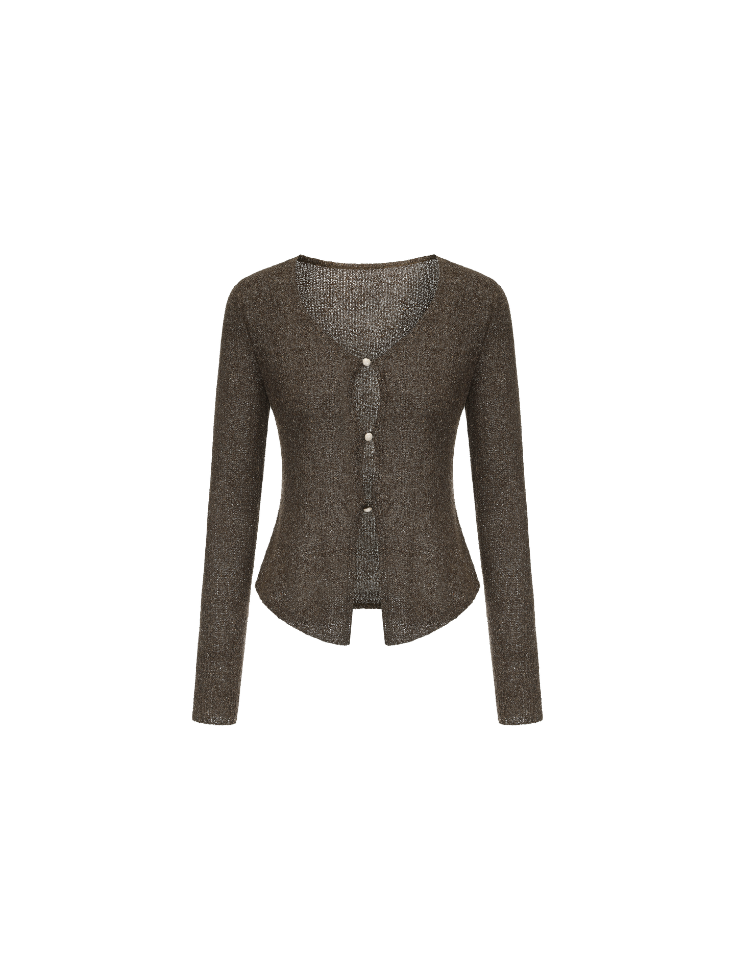 ELYWOOD MOCHA TEXTURED KNIT SWEATER