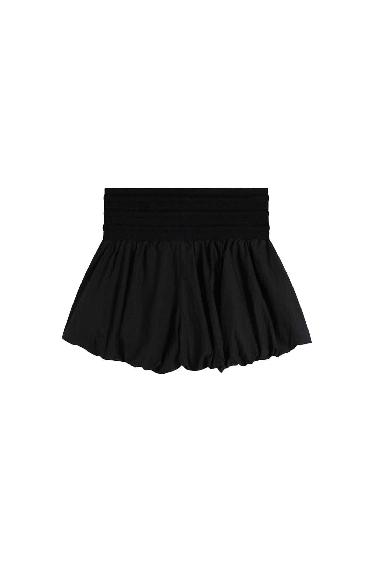 YJ1 HIGH-WAISTED BOW PANTSKIRT IN BLACK