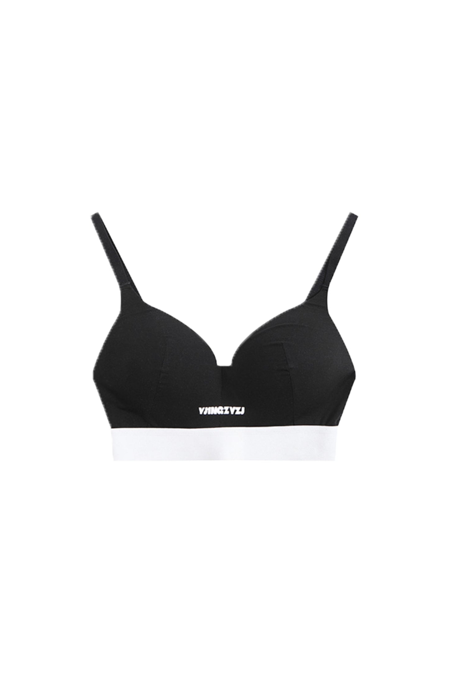 YJ1 COTTON PUSH UP PLUNGE BRA IN BLACK
