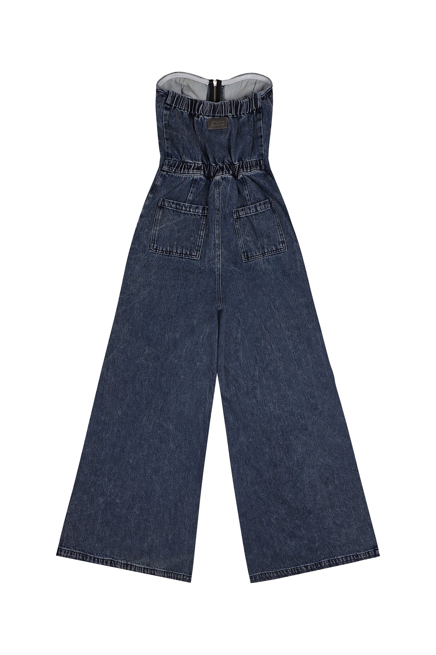 YJ1 STRAPLESS DENIM JUMPSUIT