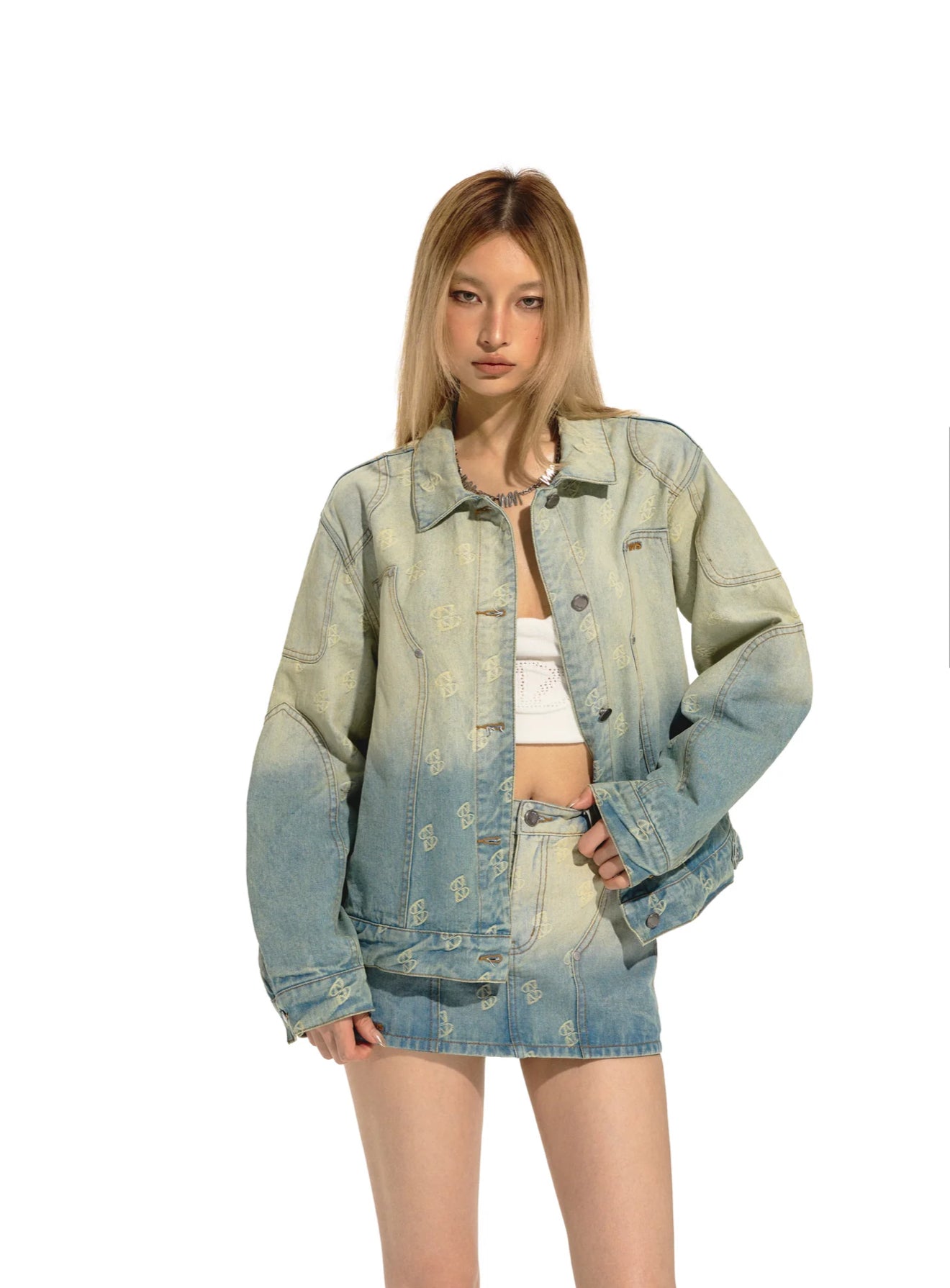 NAWS STARRY SKY DENIM SKIRT