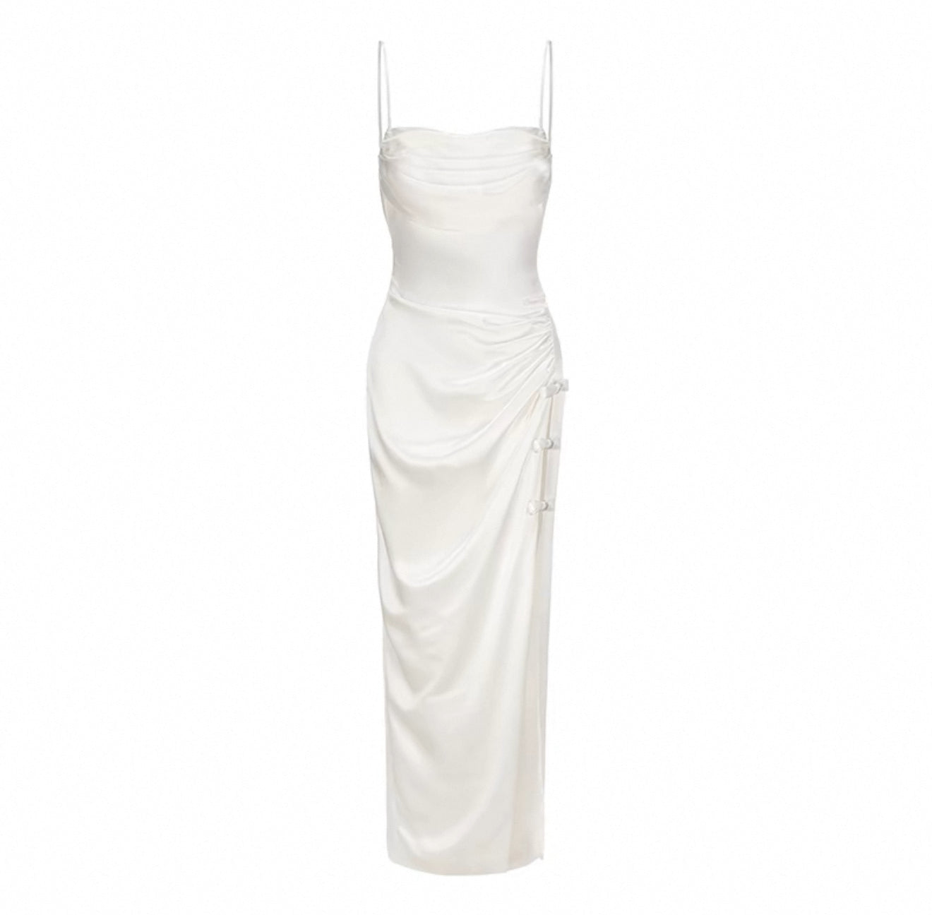 Nana Jacqueline Amy satin dress(white)