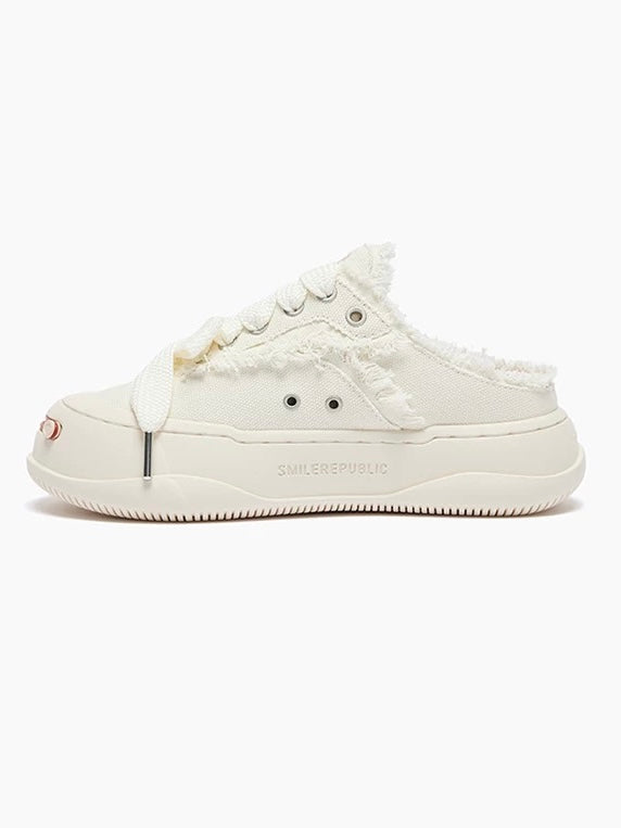 Smilerepublic Milky White Low Top slip on sneaker