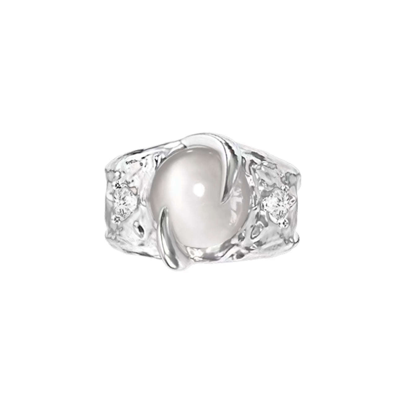 Miowrhyme “full moon”moonstone ring