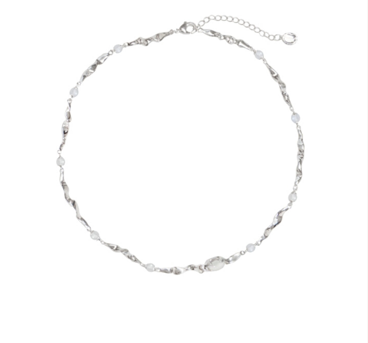 Miowrhyme moonstone silver necklace