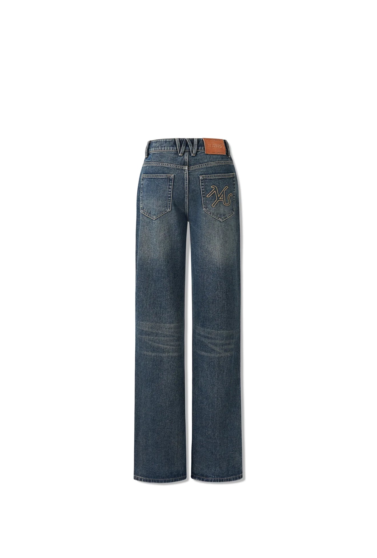 NAWS +5CM STRAIGHT JEANS WASHED DARK BLUE