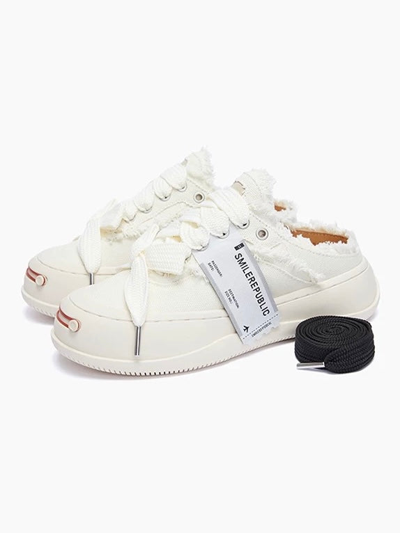 Smilerepublic Milky White Low Top slip on sneaker