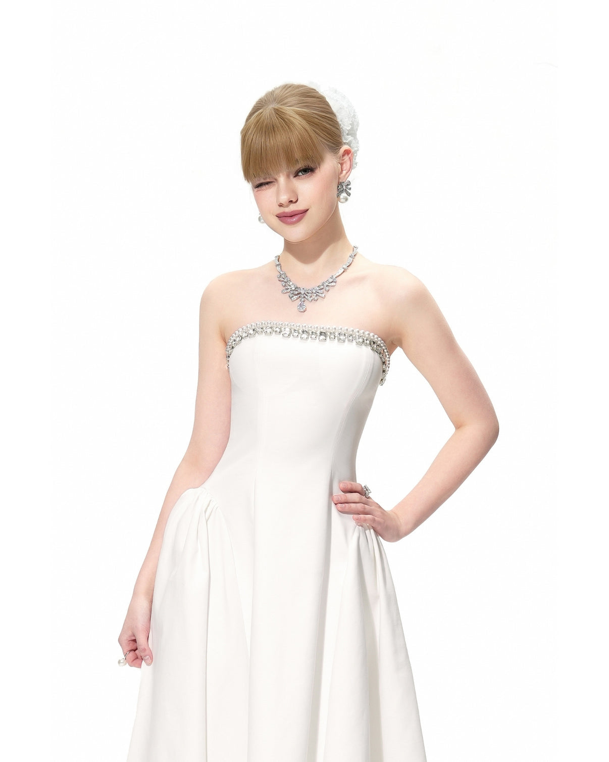 Nana Jacqueline Nicolette Dress (White)