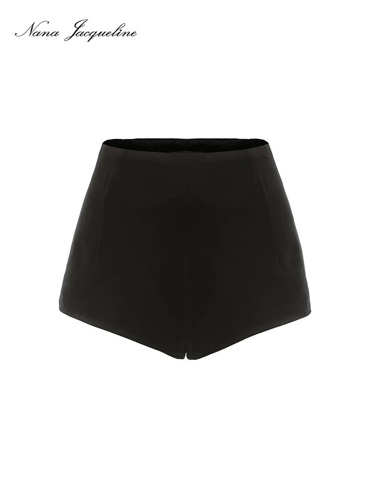 Nana Jacqueline black velvet short