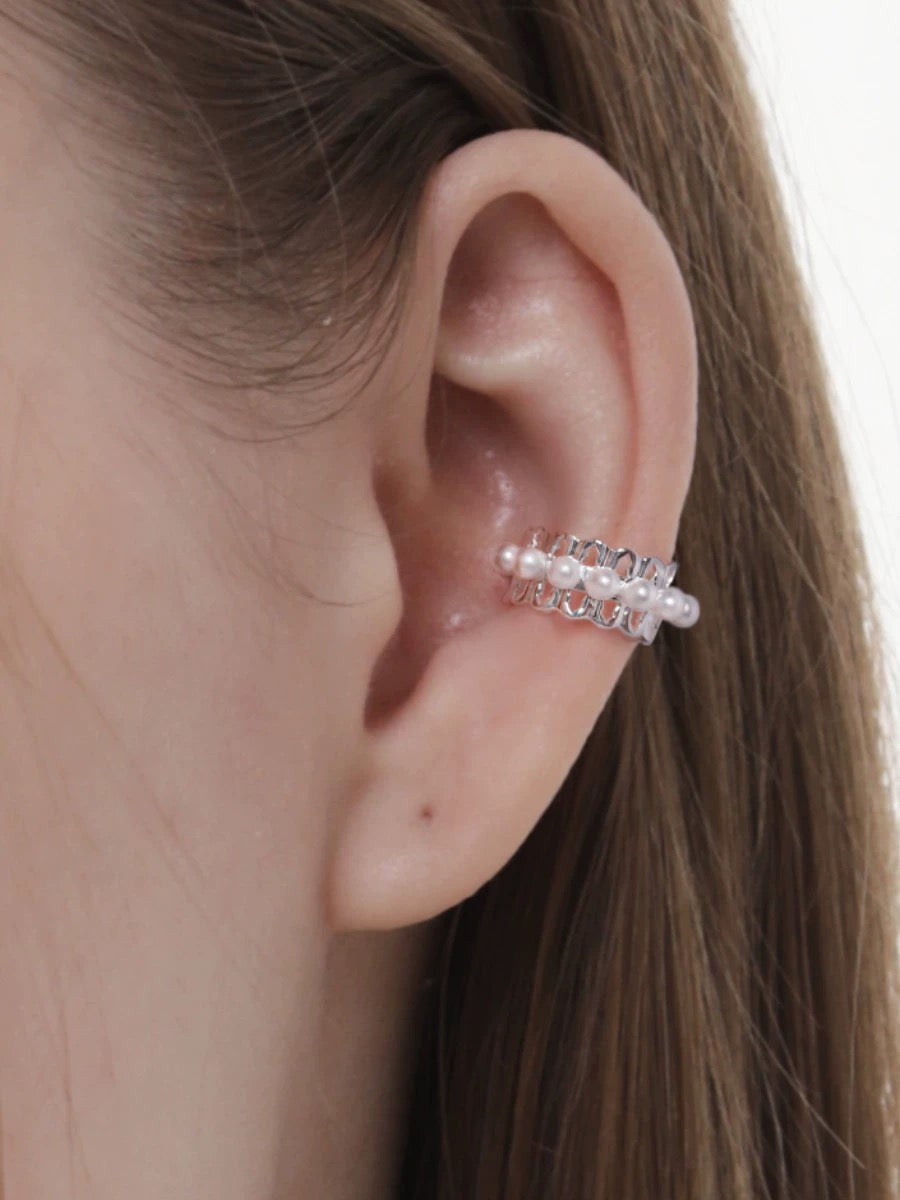 Miowrhyme pearl ear cuff(one sided)