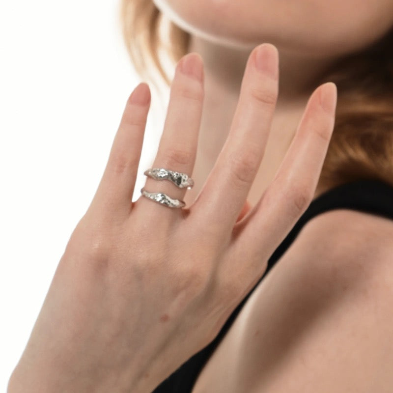 Miowrhyme silver “mountain view” ring