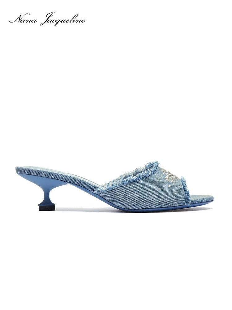 nana denim heels