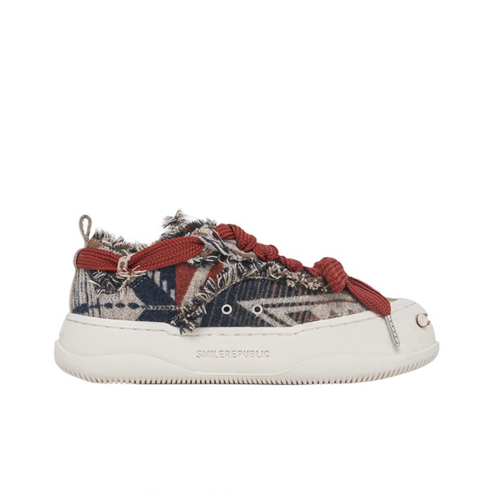 Smilerepublic Dark Brown Woolen Low Top Slip On Casual Canvas Shoes