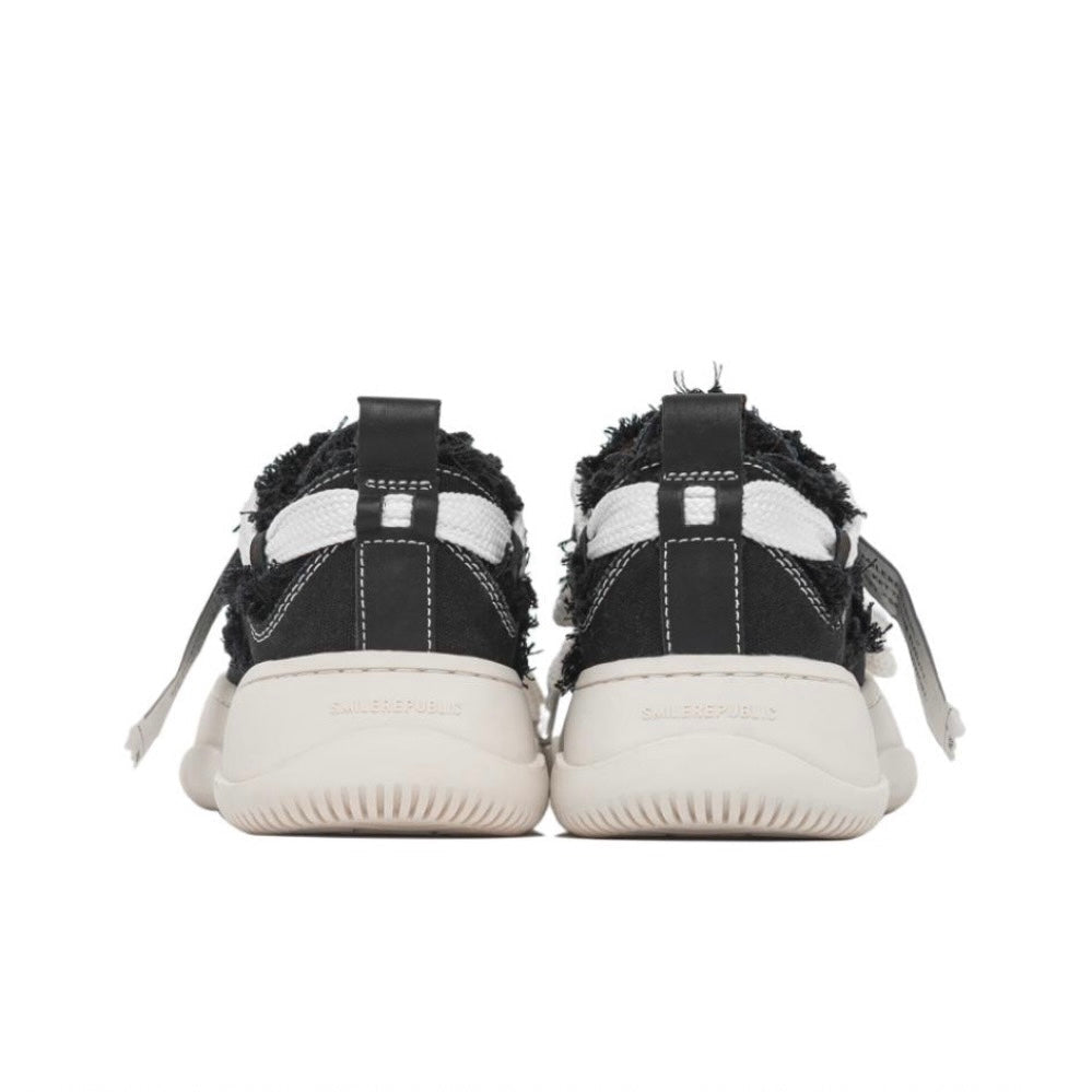 Smilerepublic Classic Black Coarse Canvas Causal Shoes