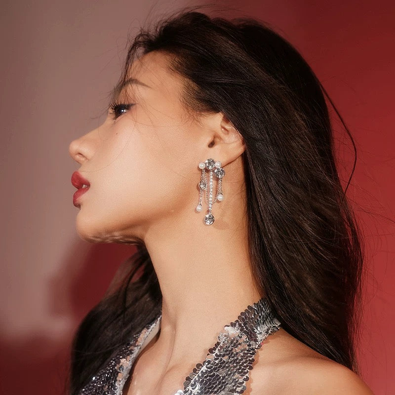 Abyb chandelier crystal earrings(one sided)