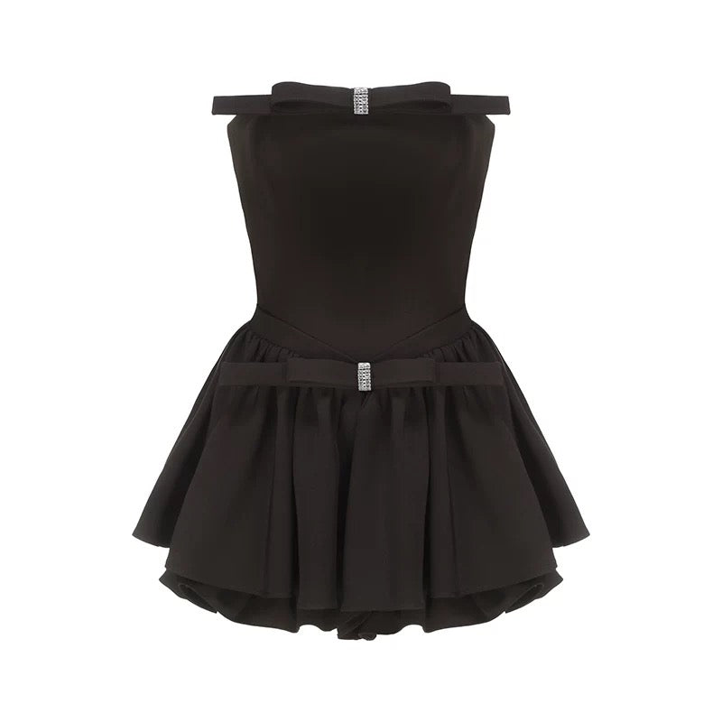 Nana Jacqueline bow mini dress