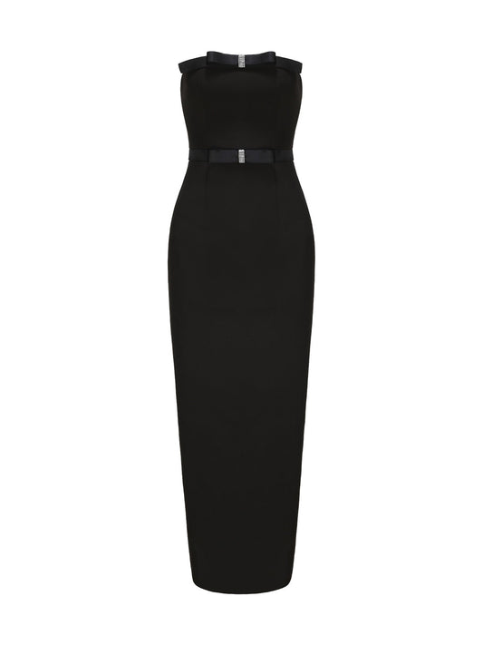 Nana Jacqueline Demi Bow Dress (Black)