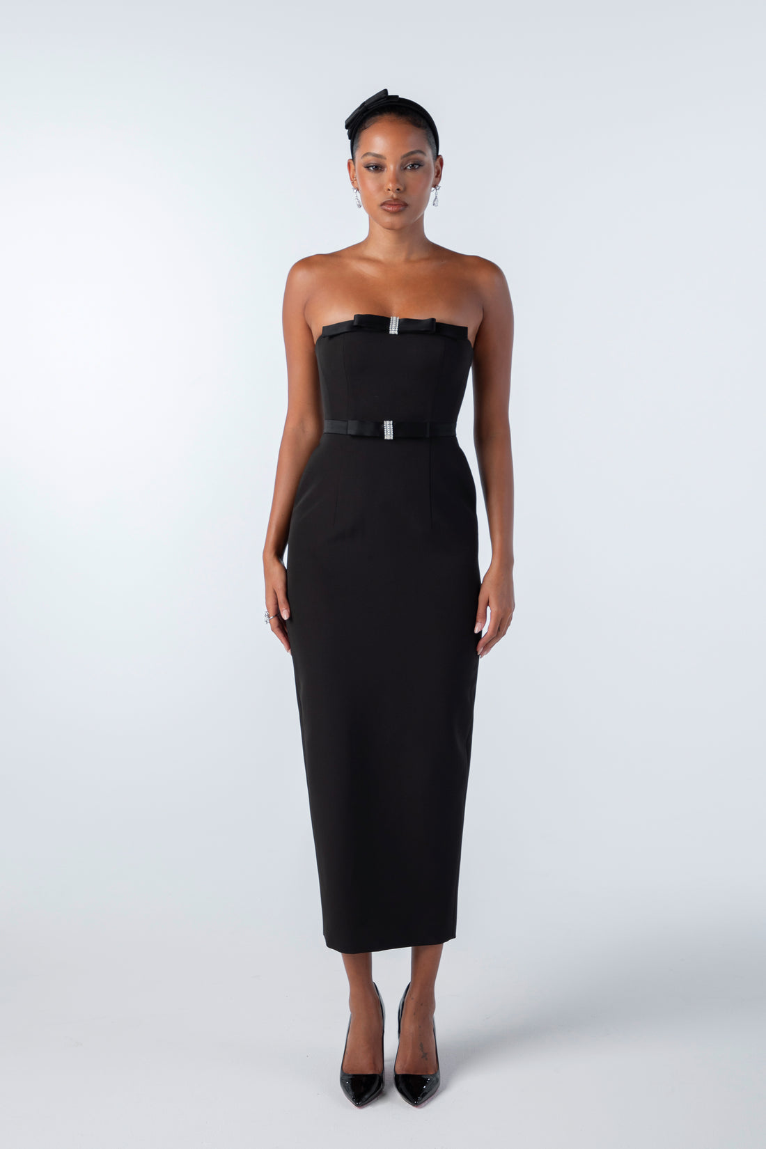 Nana Jacqueline Demi Bow Dress (Black)