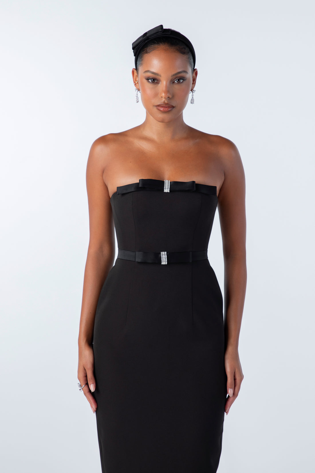 Nana Jacqueline Demi Bow Dress (Black)