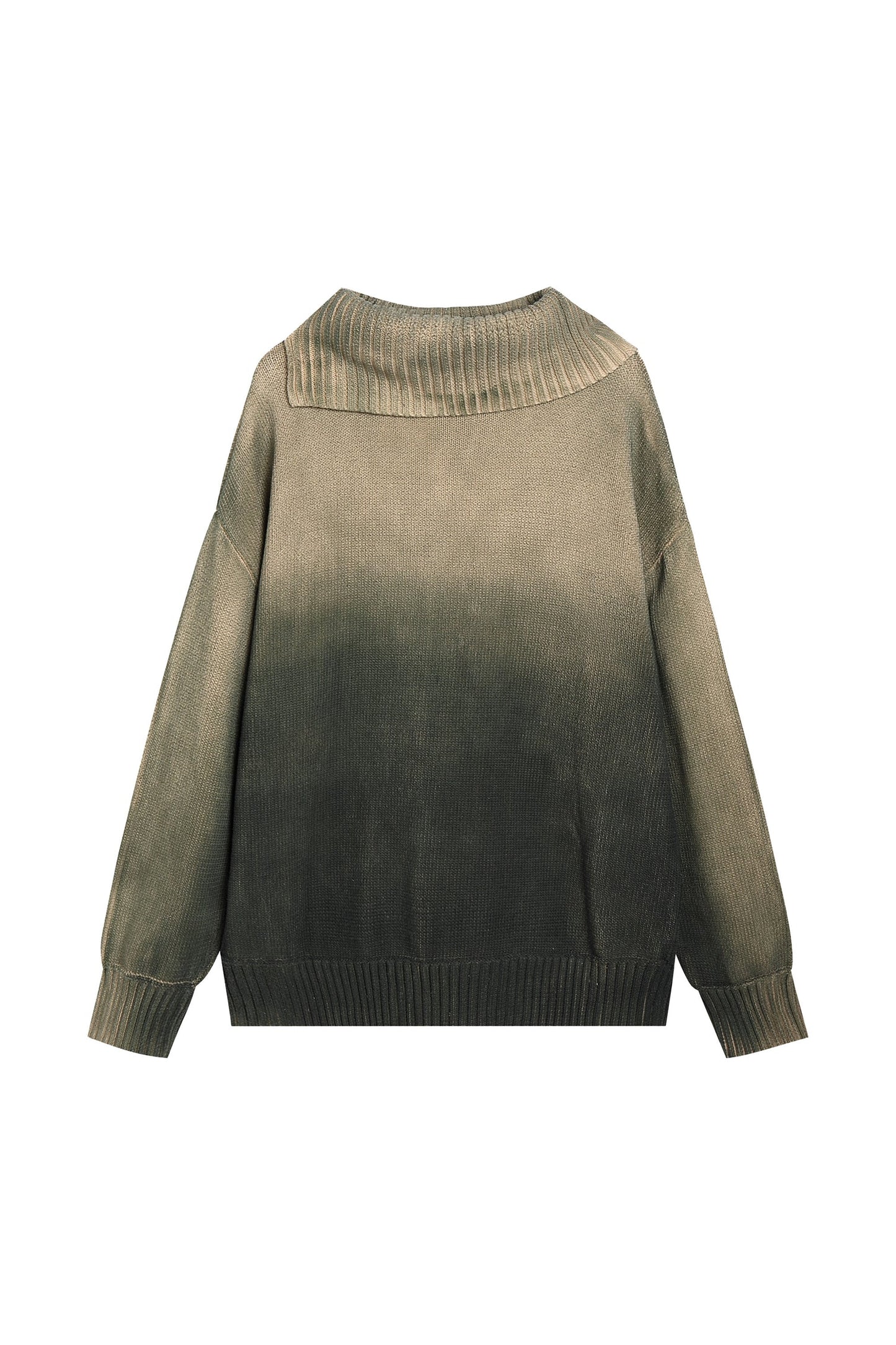 YJ1 DISTRESSED OVERSIZED SWEATER IN GREEN