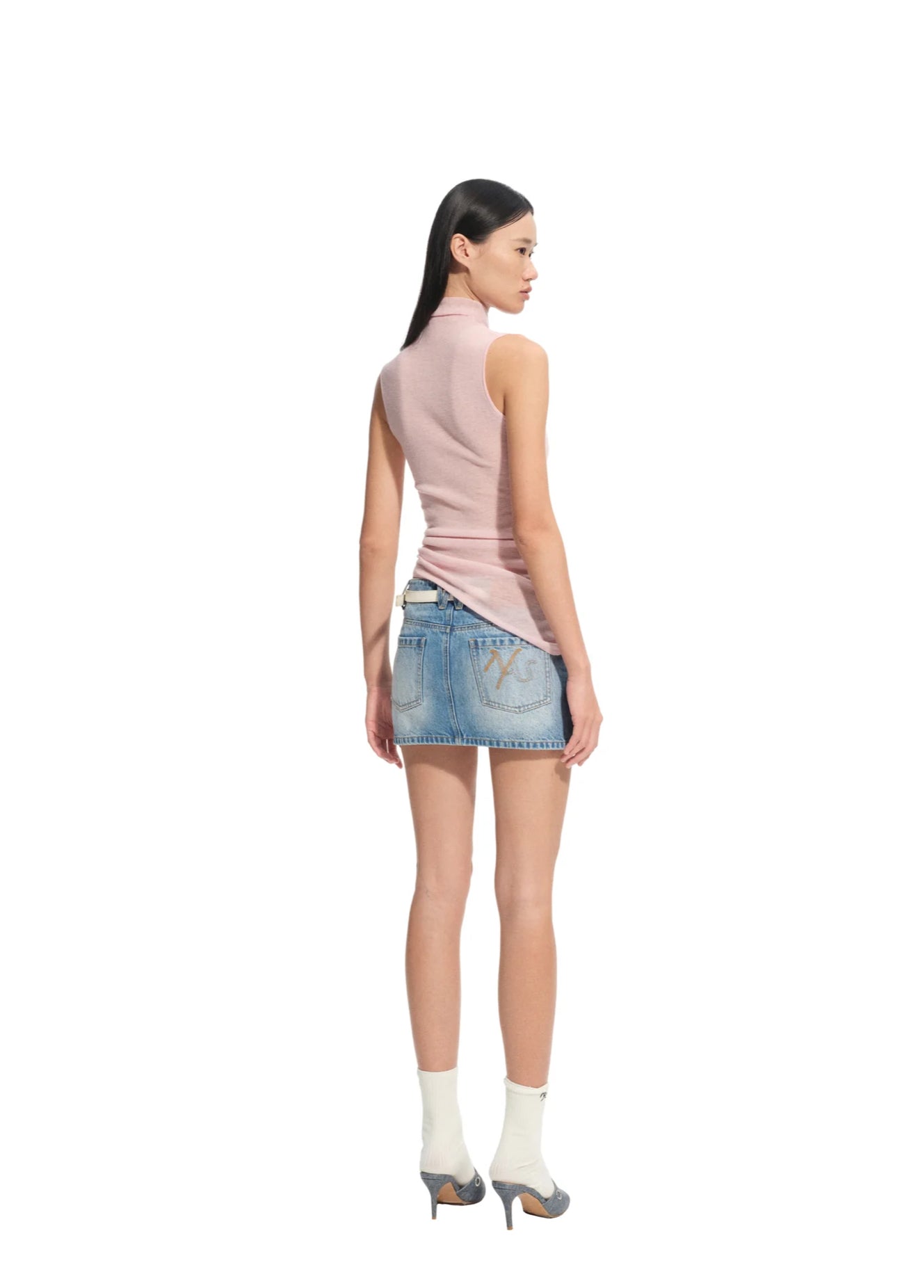 NAWS SAKURA PINK MEGAN SLEEVELESS KNIT TOP