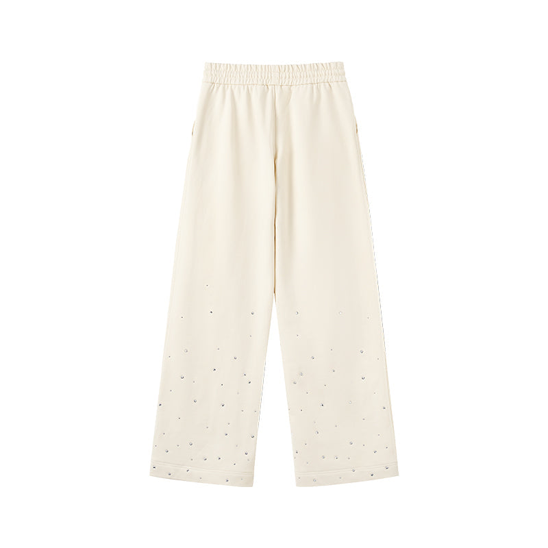 NAWS CLOUD BEIGE GLITTER KNITTED PANTS