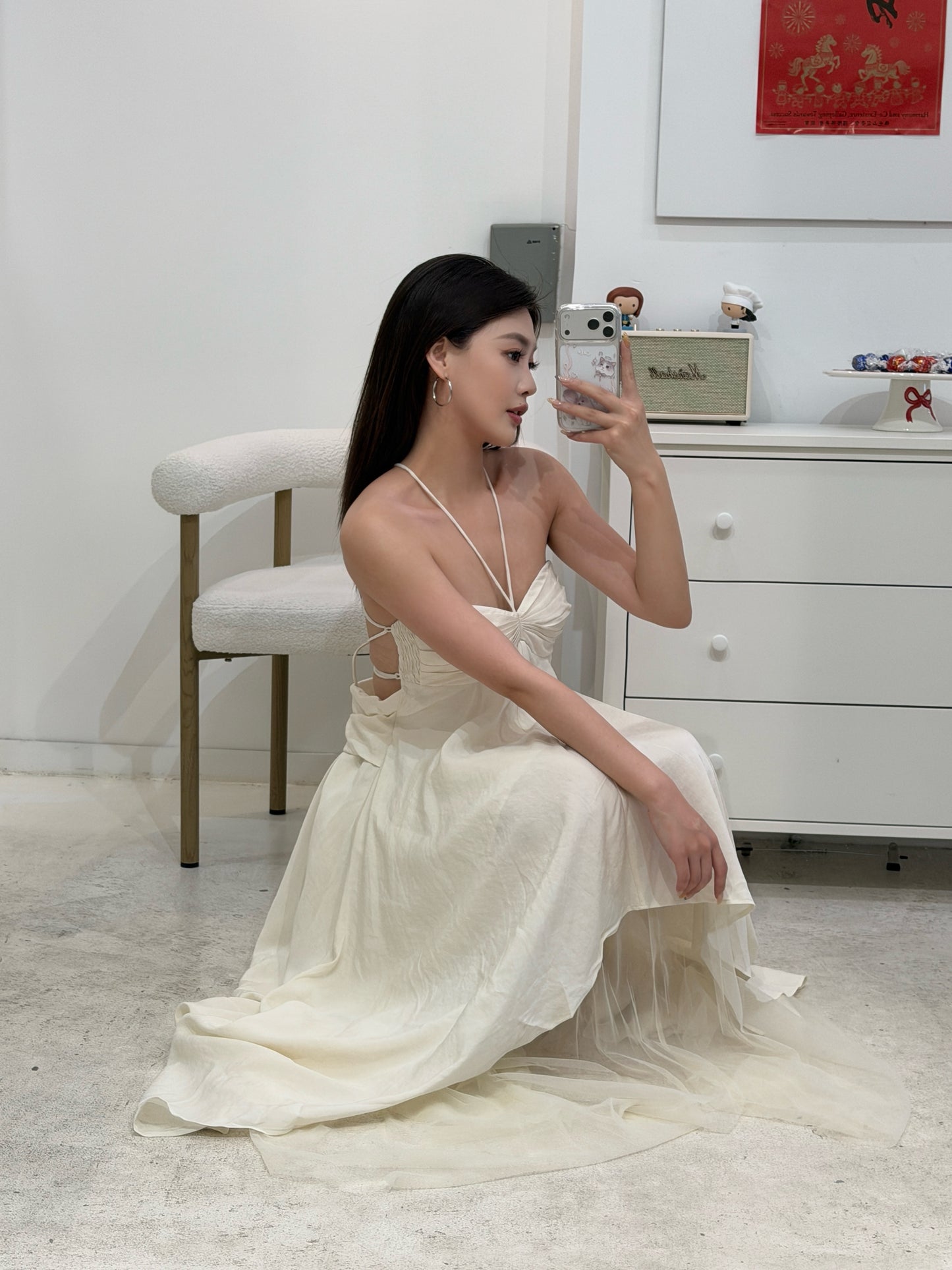 Crow Crew Backless tied maxi dress