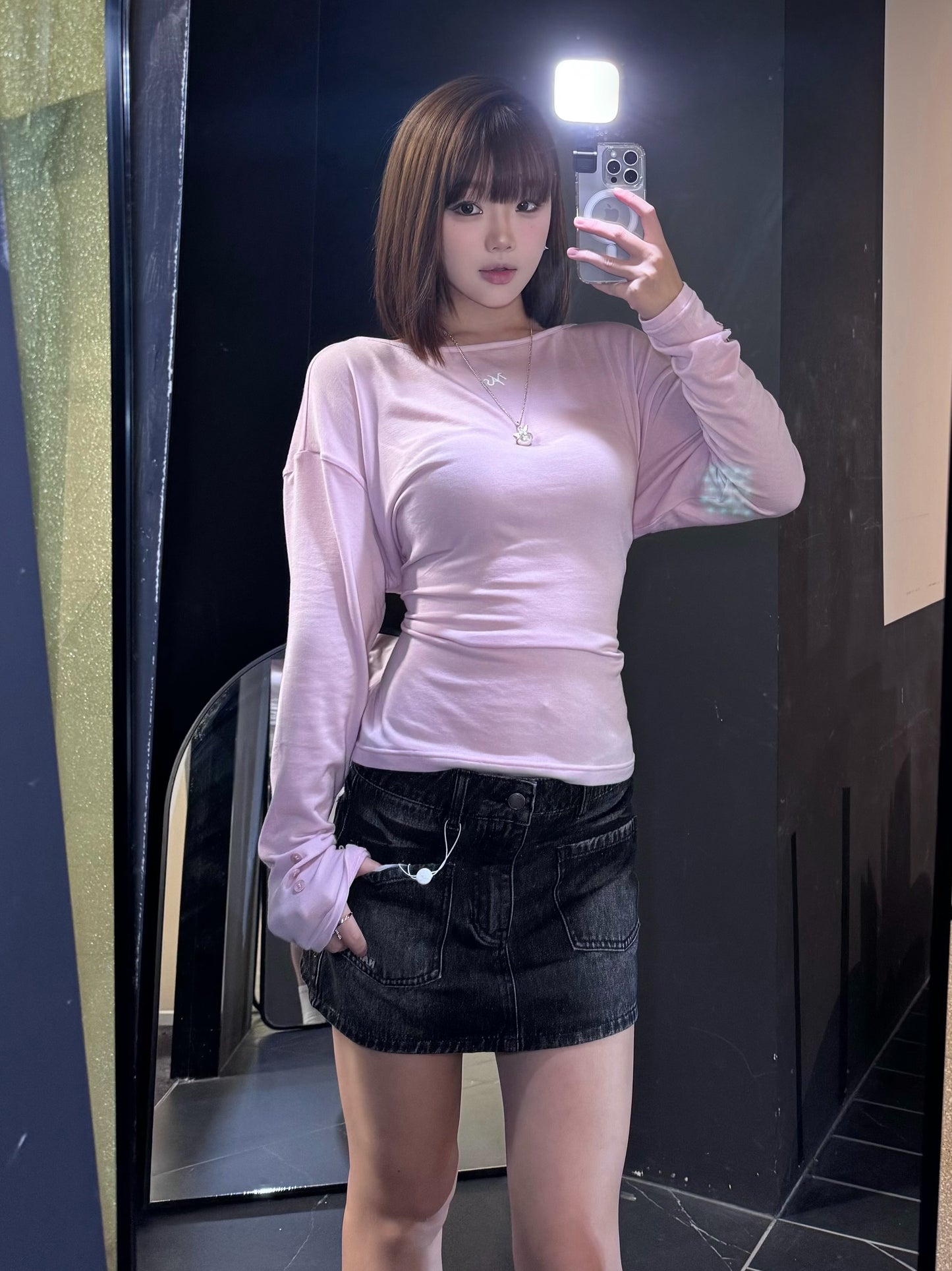 NAWS SOFT MIST PINK LUCERNE LONG SLEEVE TEE