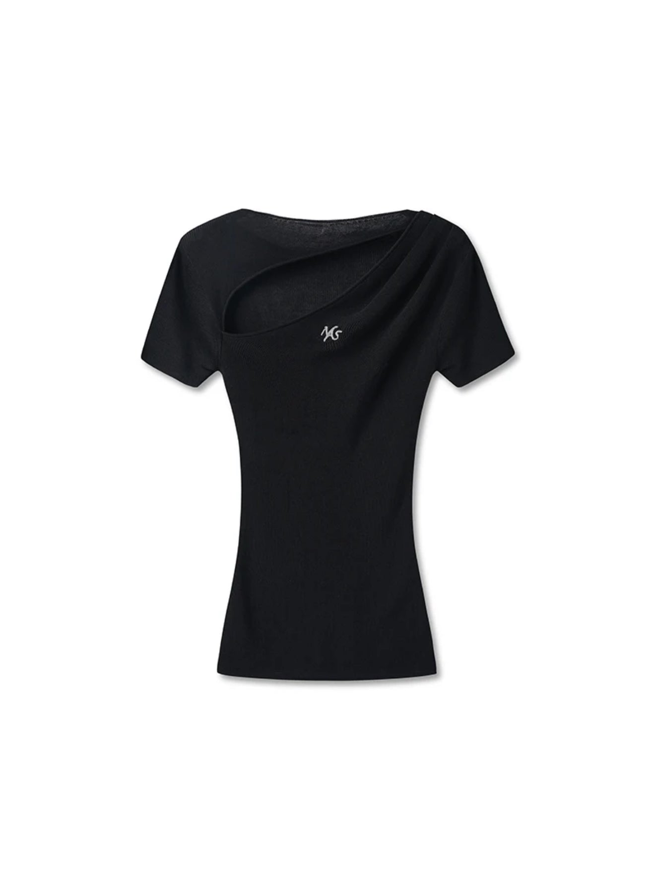 NAWS MOON SHADOW BLACK CRESCENT CUT-OUT T-SHIRT