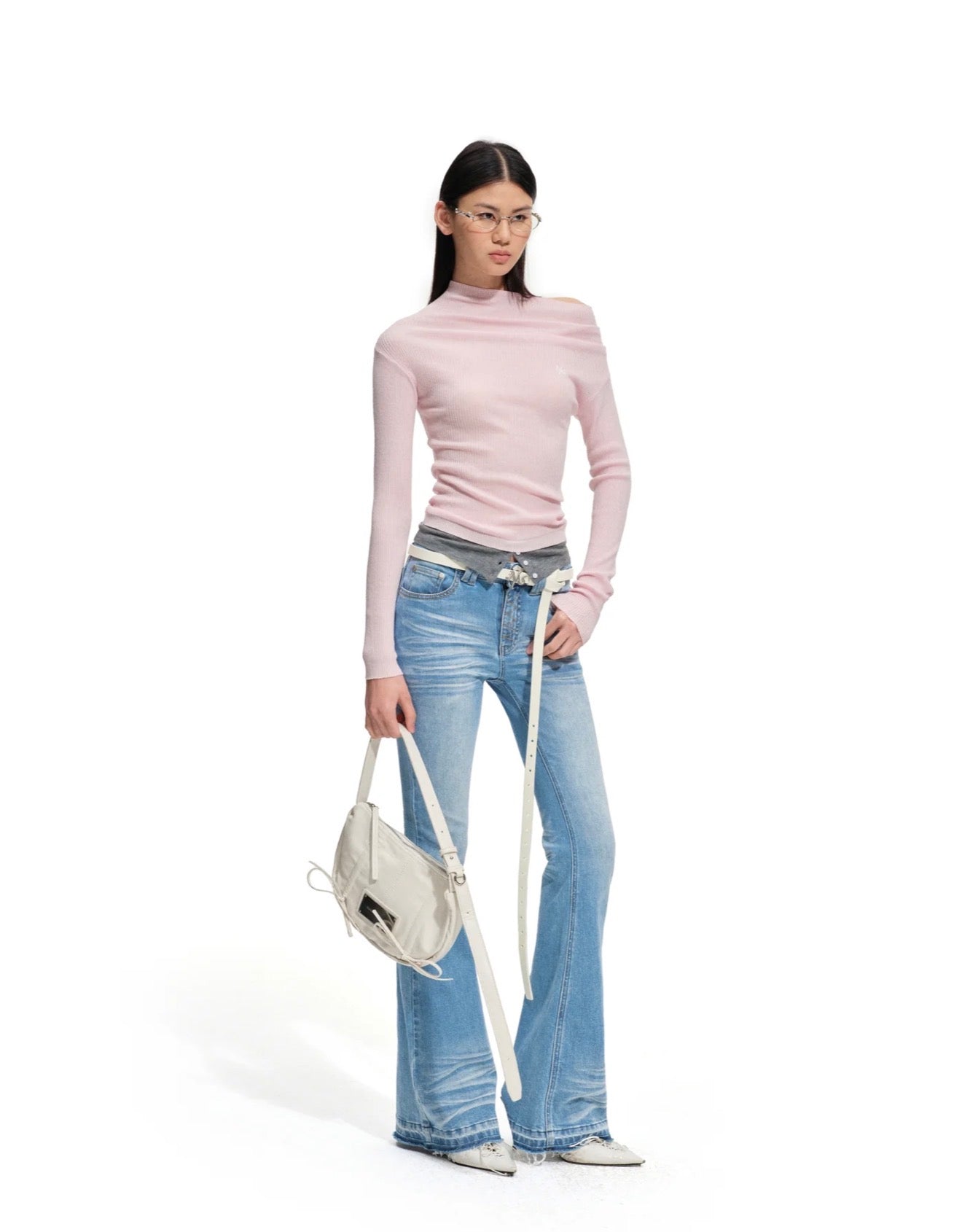 NAWS GRAY MIST PINK NEVA KNITWEAR