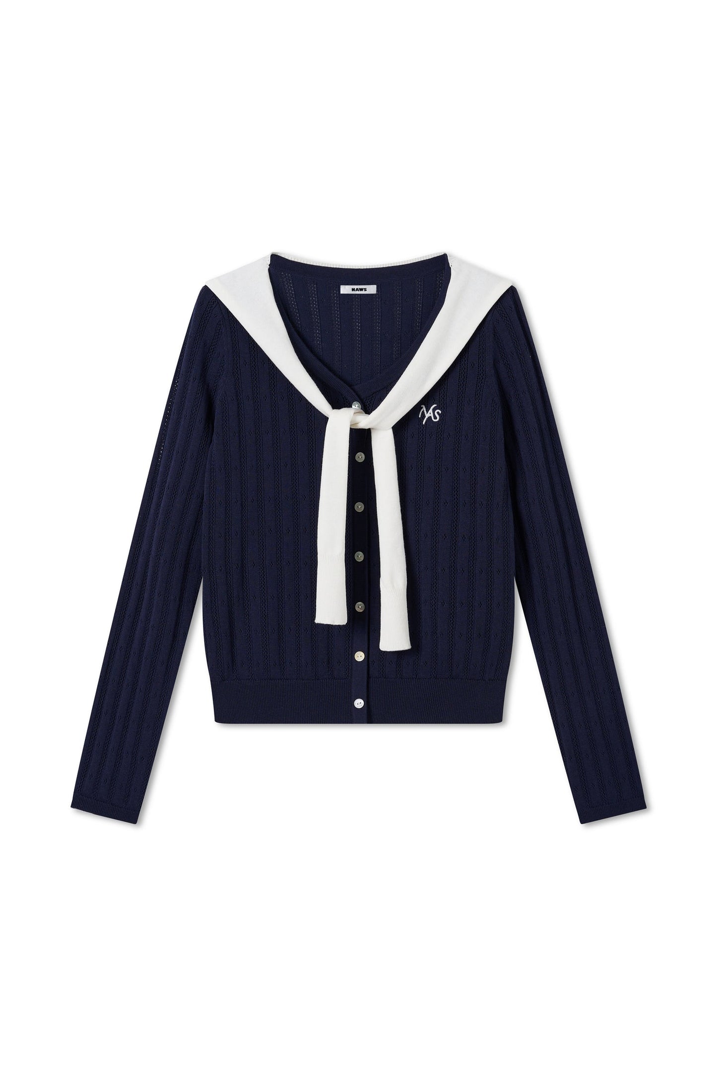 NAWS INDIGO BLUE DURO SHAWL KNIT CARDIGAN