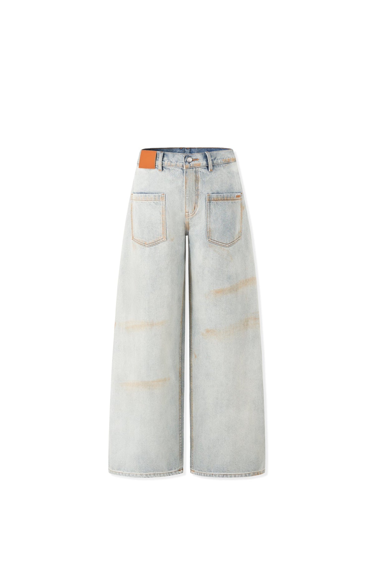 NAWS WHITE CERAMIC DENIM SACK JEANS