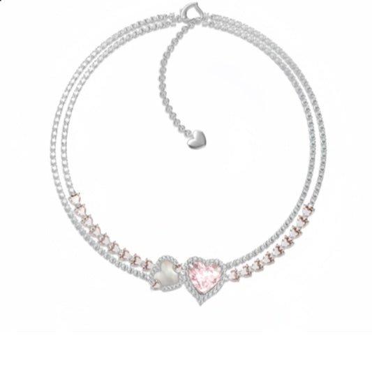 Poem pink lover necklace